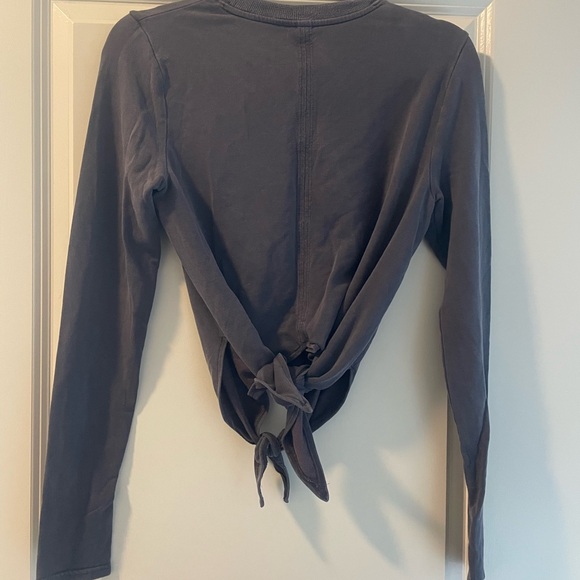 Athleta Long Sleeve Tie-Front Top - Purple - Picture 4 of 4